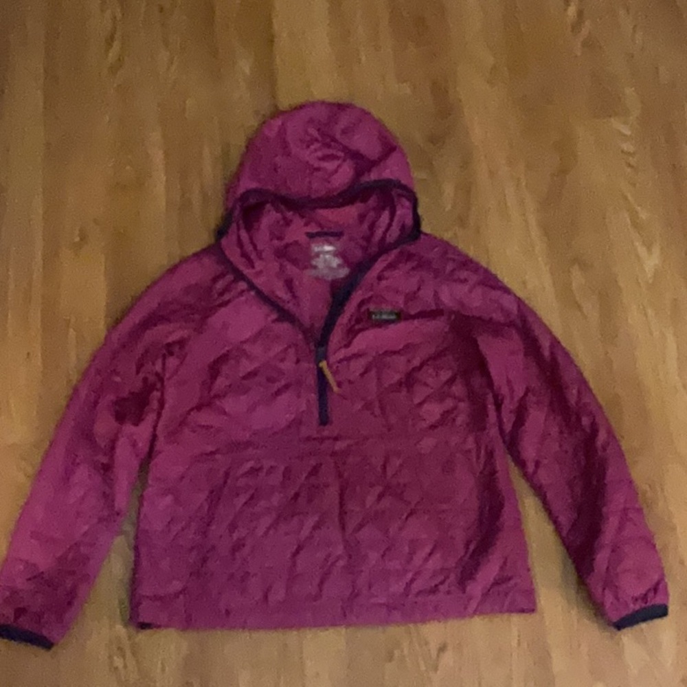 L.L. Bean Fuchsia Quilted Hooded Jacket